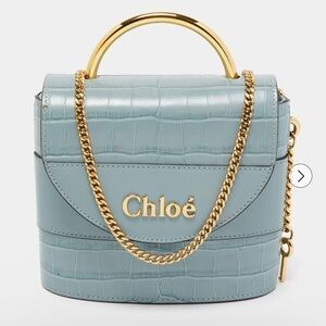 Chloe Croc-Embossed Bag with Gold Accents Please Purchase Need Rent Money